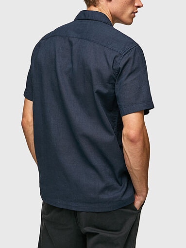 LASTINGHAM blue shirt from linen blend - 2