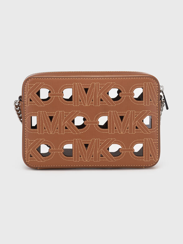 Perforated logo-detail crossbody bag  - 3