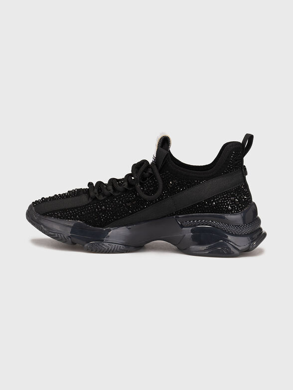 MAXIMA-R black sports shoes with shiny appliqués - 4