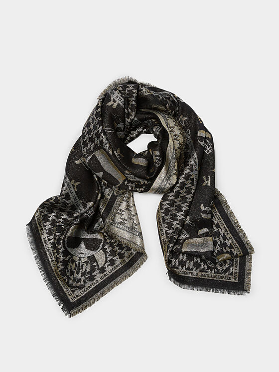 K/IKONIK square scarf with shiny threads - 1
