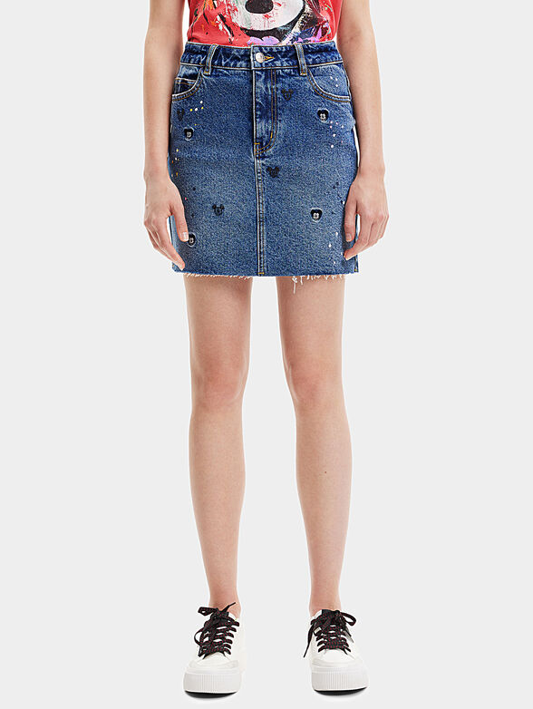 Skirt with Mickey Mouse embroidery - 1