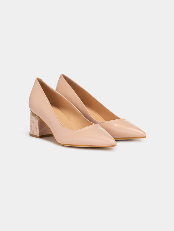 KODY black leather heeled shoes - 2