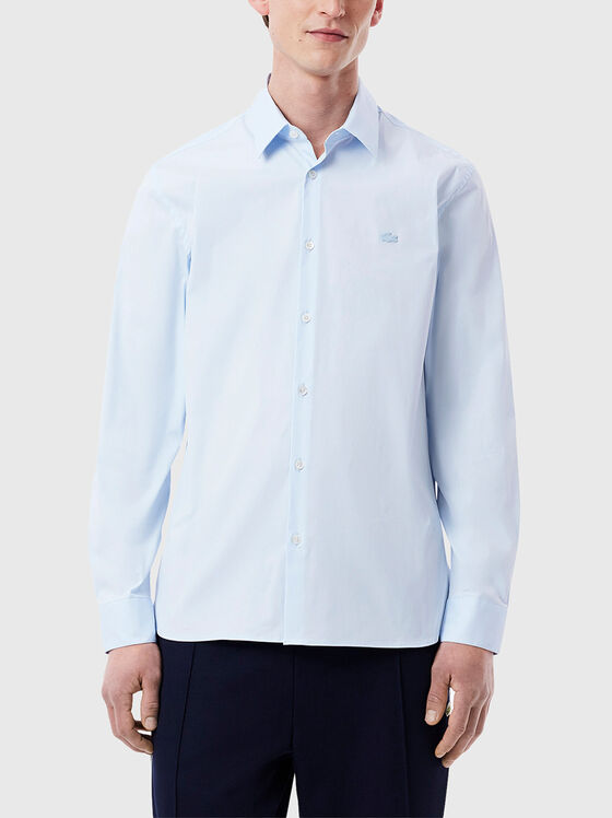 Black cotton poplin shirt - 1