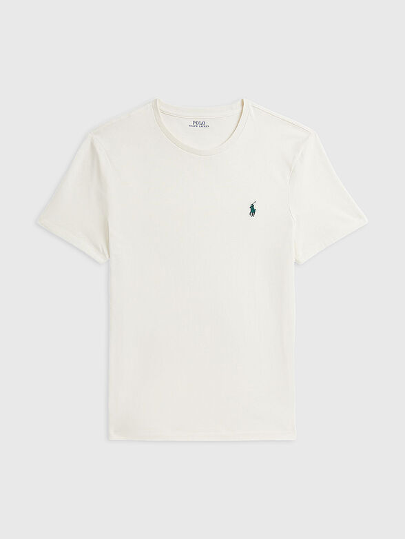 Slim T-shirt with logo embroidery - 0