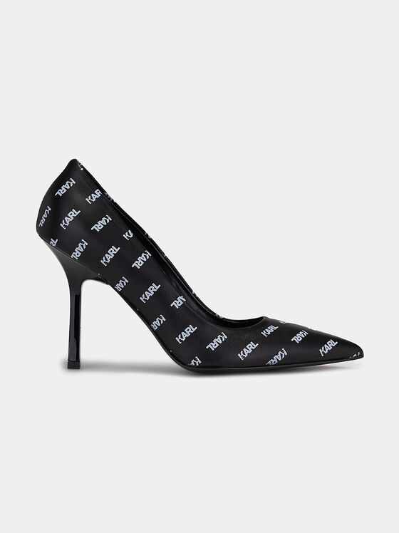 SARABANDE high-heeled shoes with logo print - 1