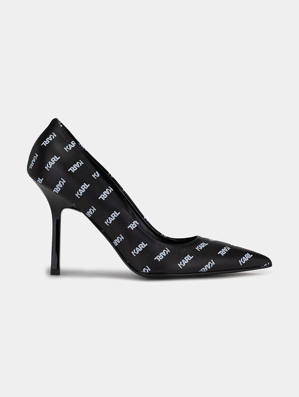 SARABANDE high-heeled shoes with logo print - 1