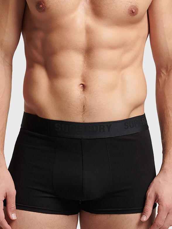Set of 3 boxers in black in black color - 1