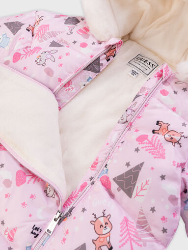 Jumpsuit with fluffy hood - 2