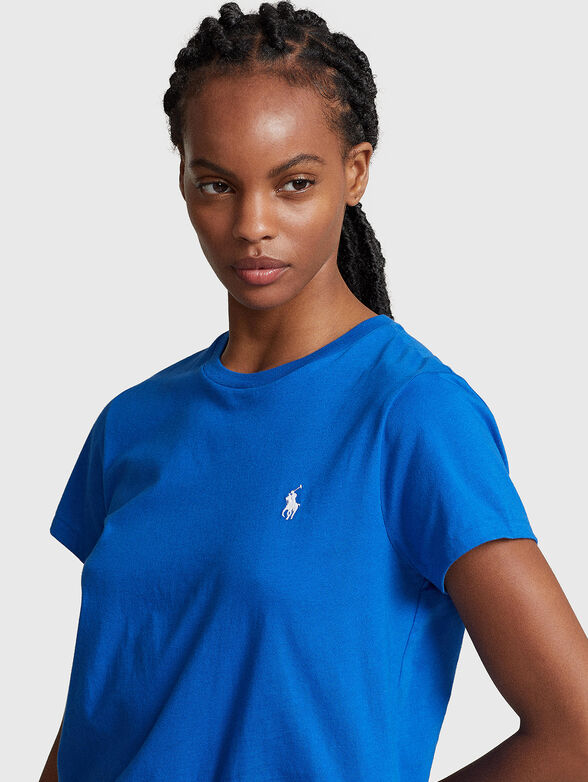 Logo embroidered T-shirt in cotton  - 3