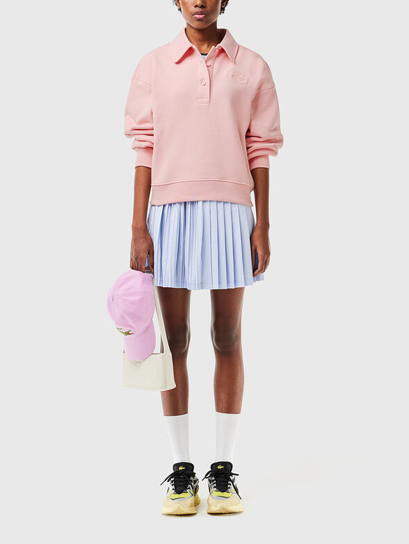 Collar sweatshirt in pink - 1