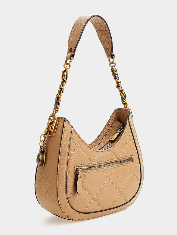 ABEY hobo bag in beige color with quilted effect - 2