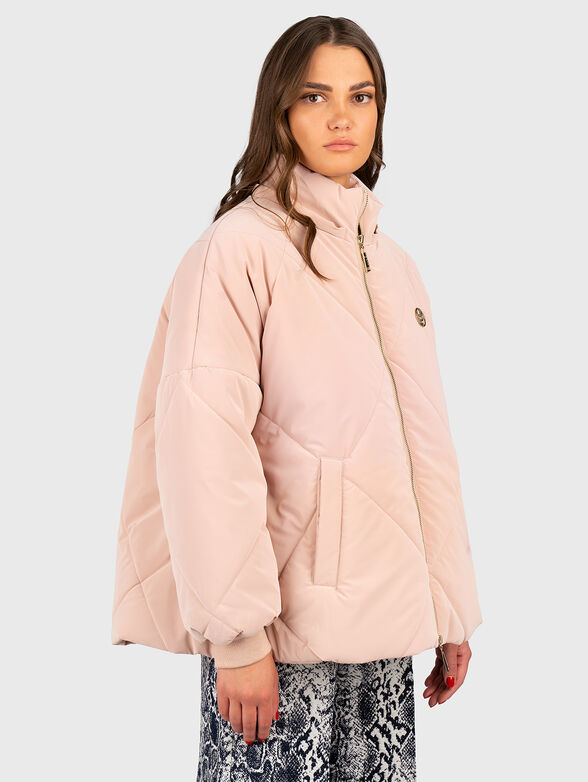 Hooded pink puffer jacket  - 5