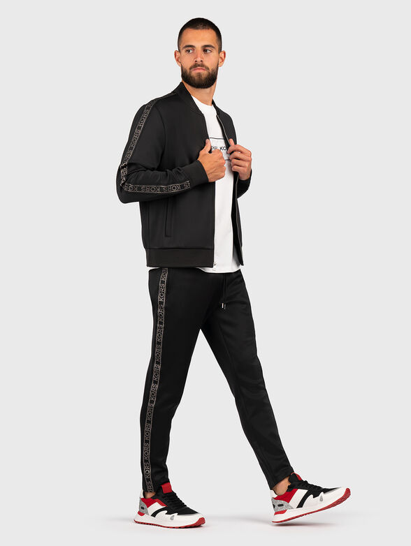 Black sweatshirt with contrast logo edge - 2