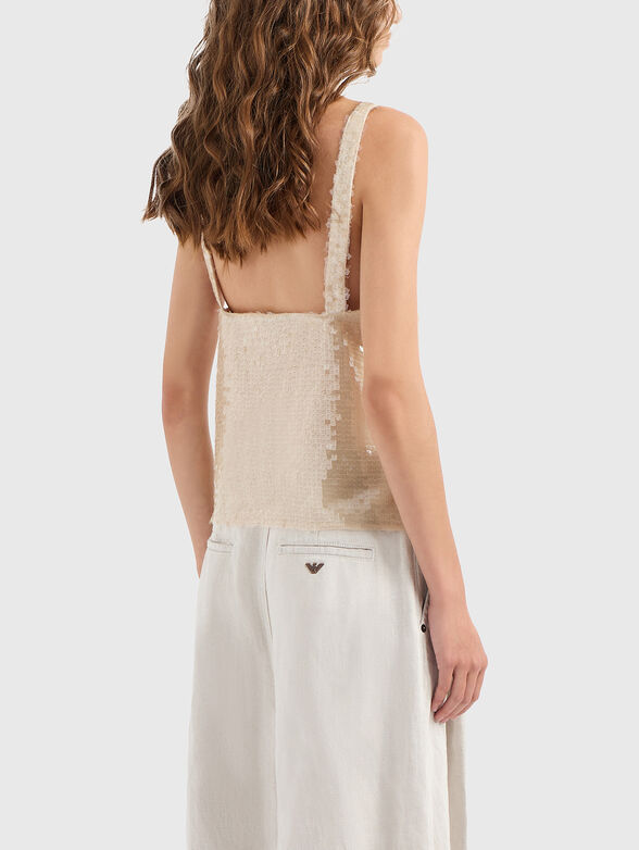 V-neck top with sequins - 2