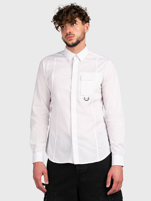 Shirt with accent pocket