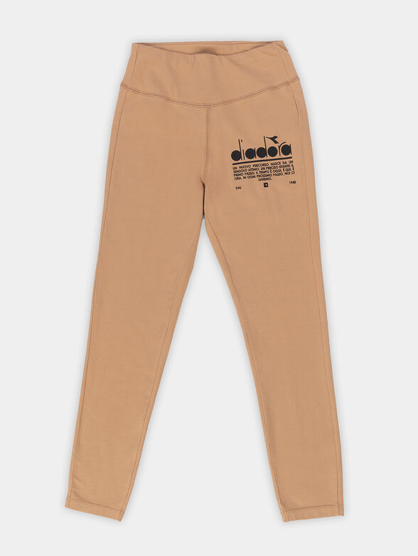 MANIFESTO beige sports leggings  - 1