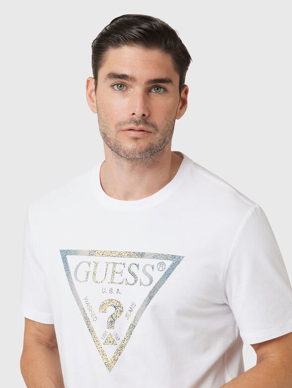 Black T-shirt with logo print - 4