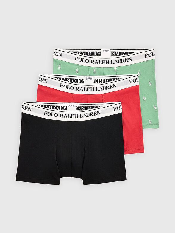 Set of three pairs of boxers with logo accents - 0