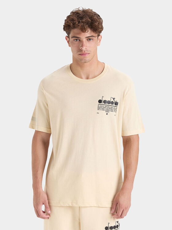 Cotton T-shirt with logo print - 1