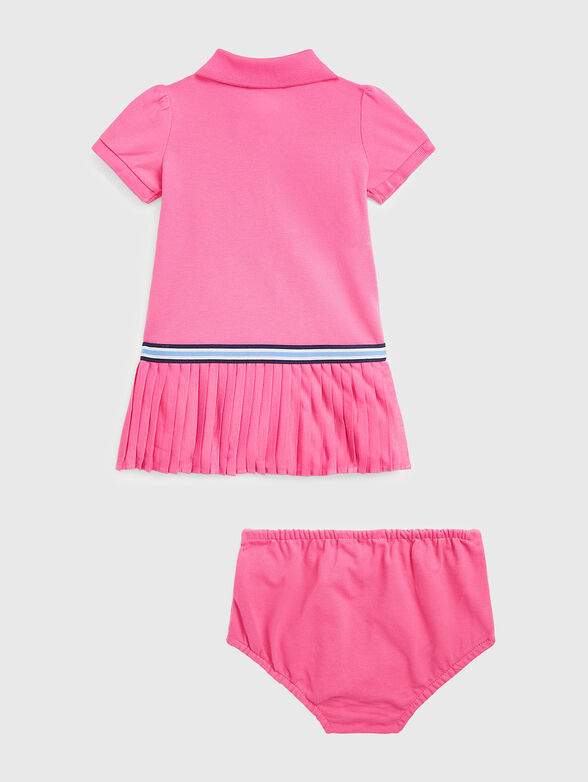 Dress with soleil element in fucsia color - 2