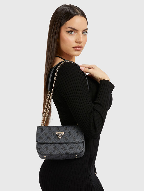 Brown crossbody bag with monogram logo motif - 2
