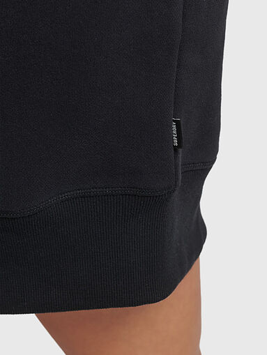 Black hooded sweatshirt dress - 4