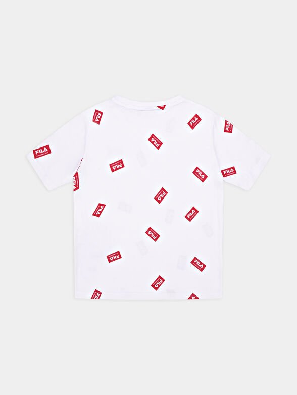 TESPE AOP white T-shirt with logo print - 2