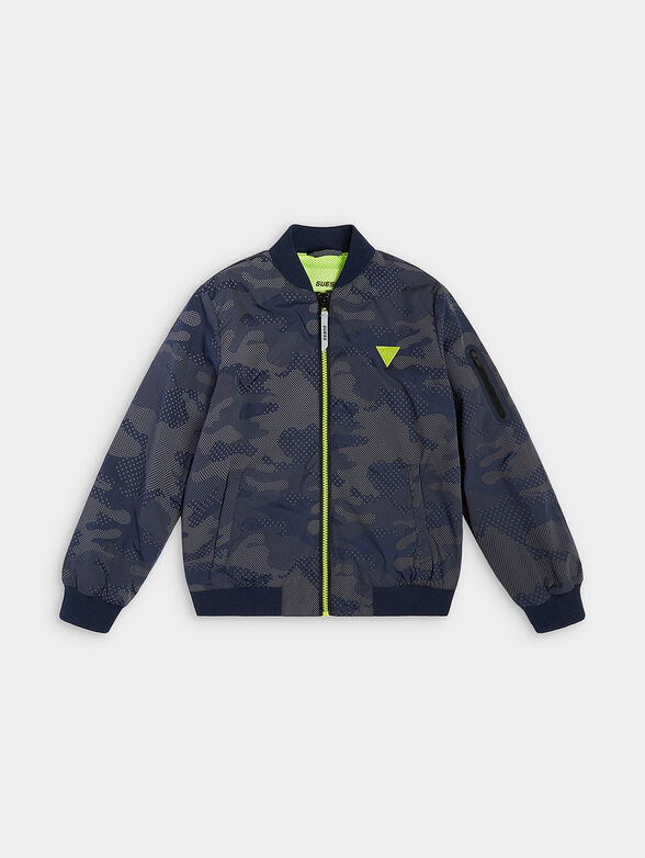 Camouflage print jacket with logo on the back - 1