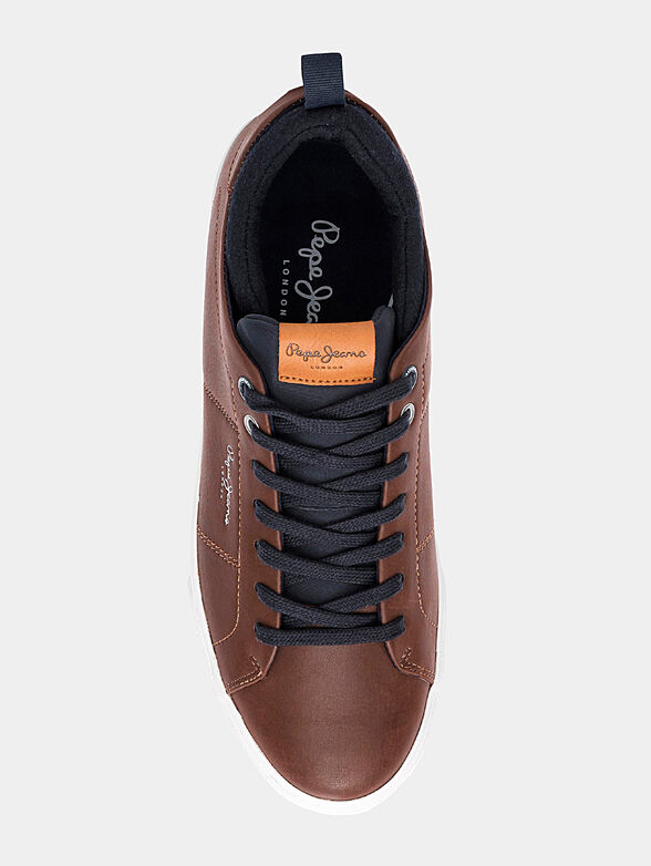 MARTON Black sneakers with logo inscription - 4