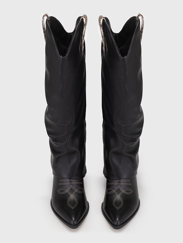 Black boots with animal details - 6