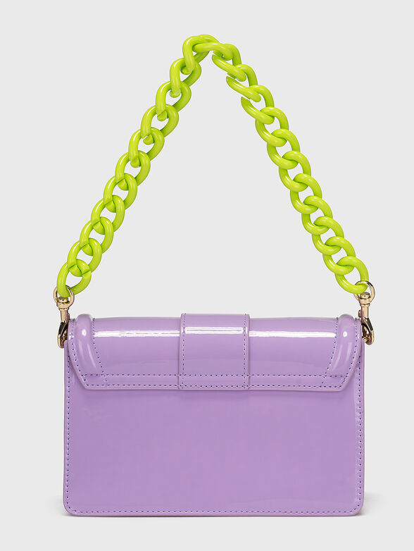 Purple bag with contrasting accent buckle - 3
