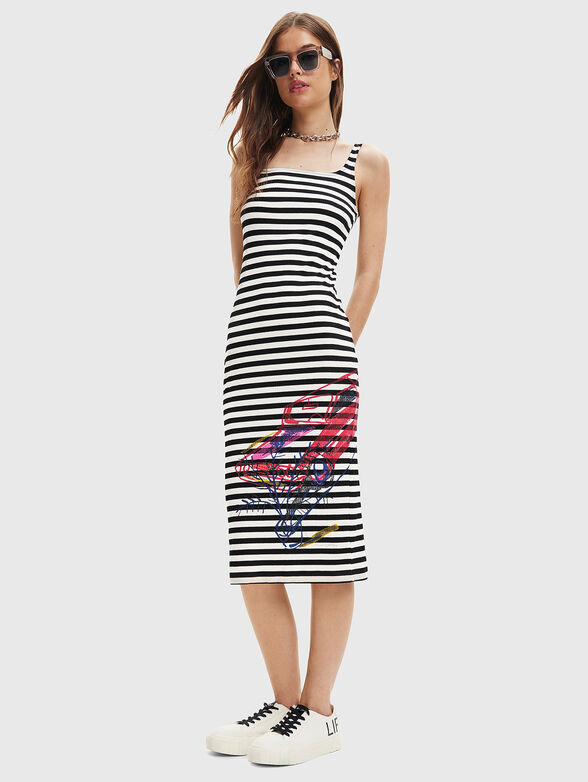CARPARK striped midi dress - 1