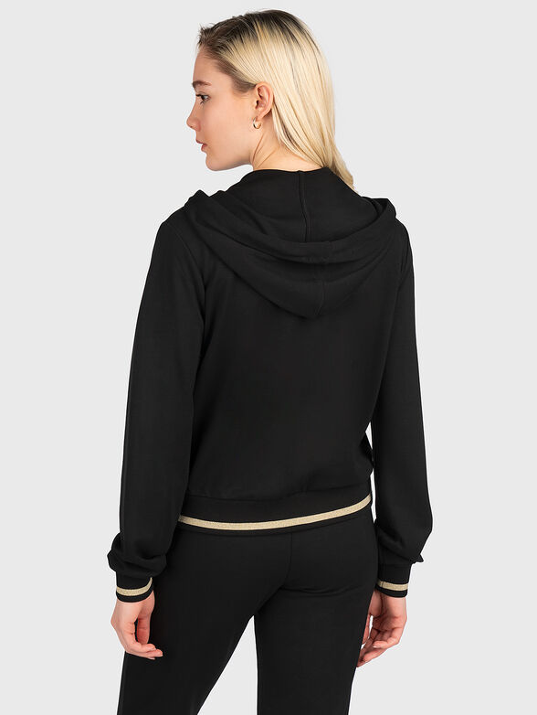 Black sweatshirt with glittering logo accent - 3