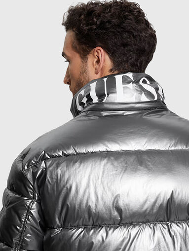 Puffer jacket with metallic effect - 4