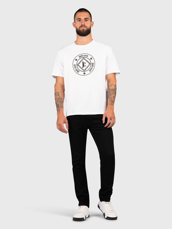 White T-shirt with contrast detail - 1