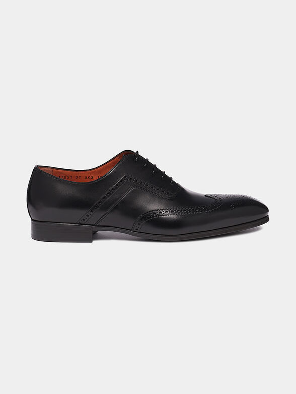 Black leather shoes - 1