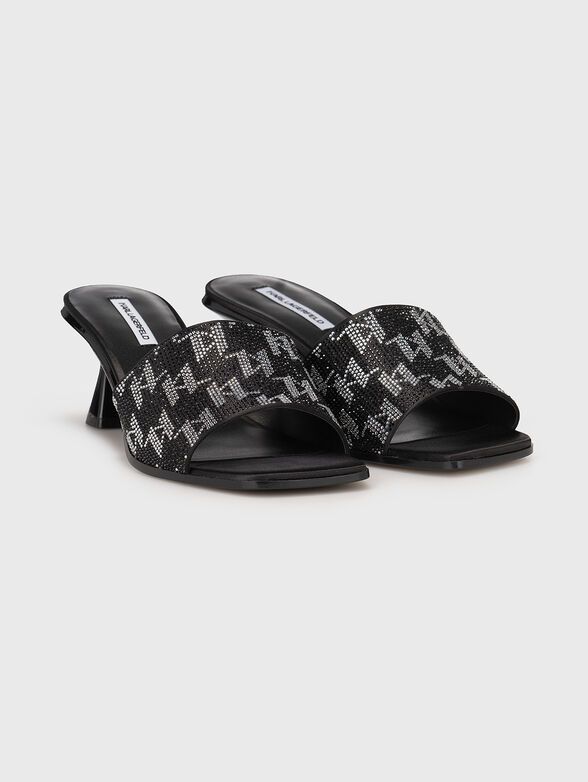 PANACHE II slippers with monogrammed rhinestone logo - 2