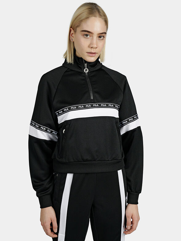 CHINAMI Black sweatshirt with half-zip - 1