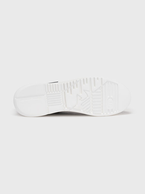 Sports leather shoes with logo print - 5
