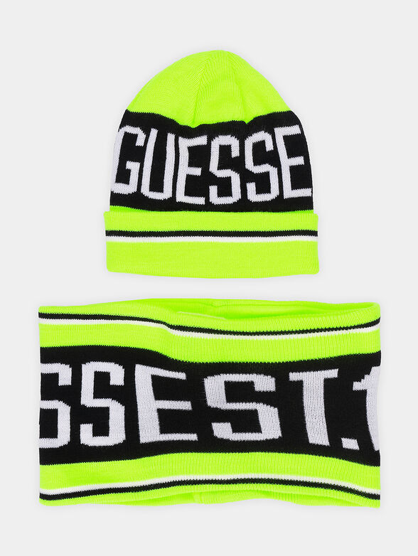 Hat and scarf set with logo - 1