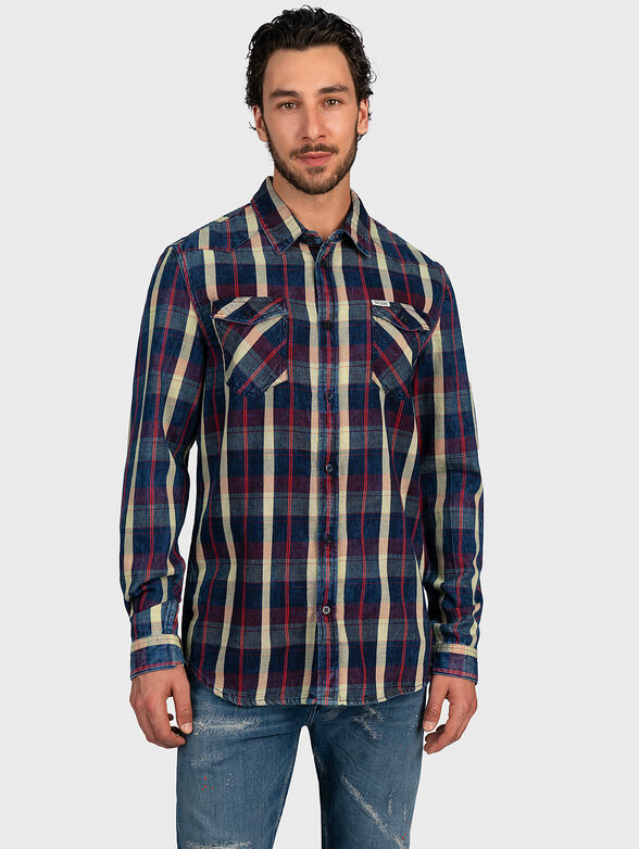Shirt with checkered print - 1