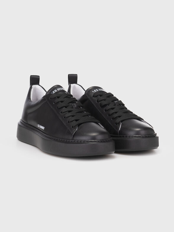 Leather sneakers with logo  - 2