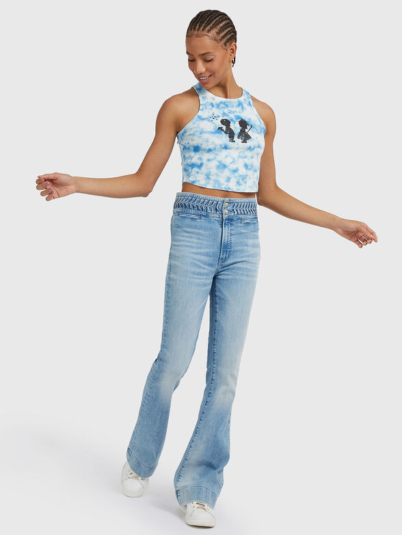 BOY AND GIRL cropped top with print - 2
