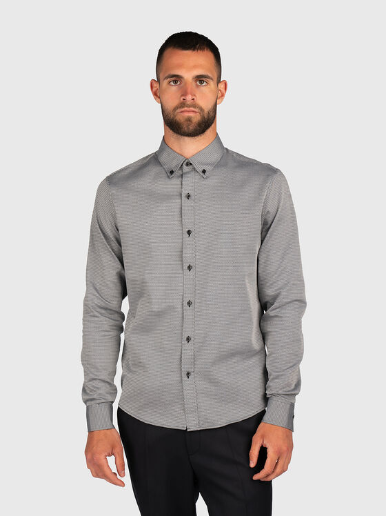 DOBBY long sleeve cotton shirt - 1