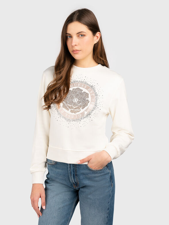 Sweatshirt with rhinestones - 1
