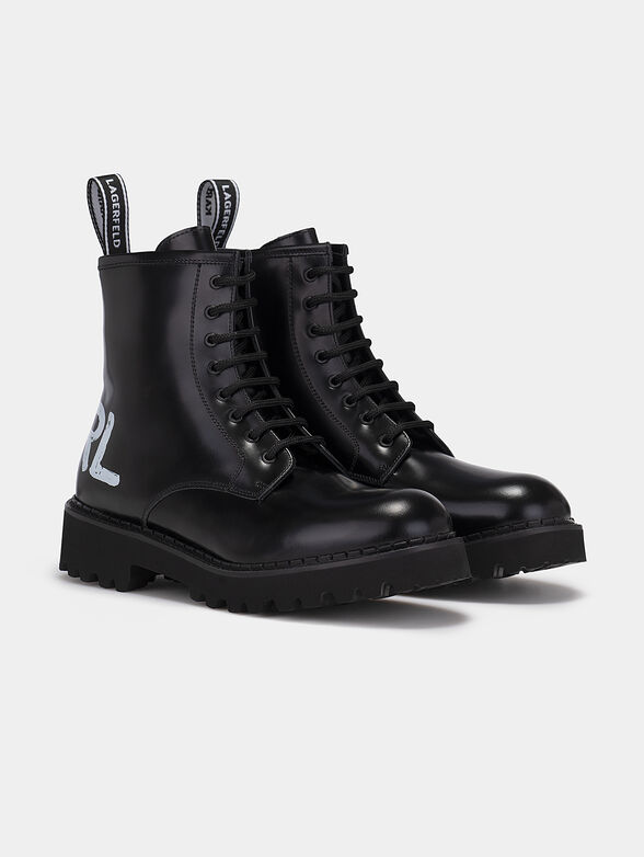 Ankle boots with logo inscription - 2