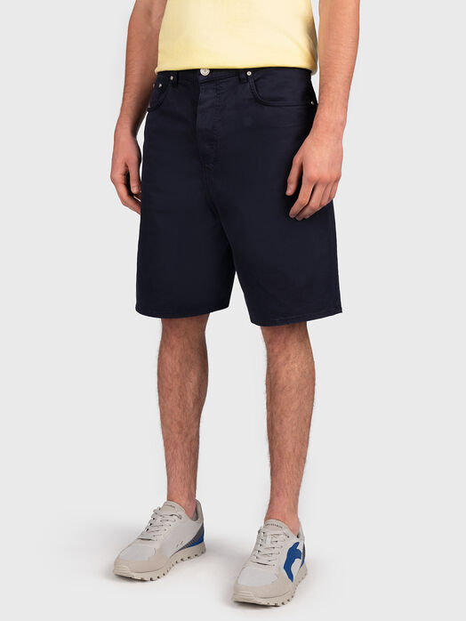 Dark blue denim shorts