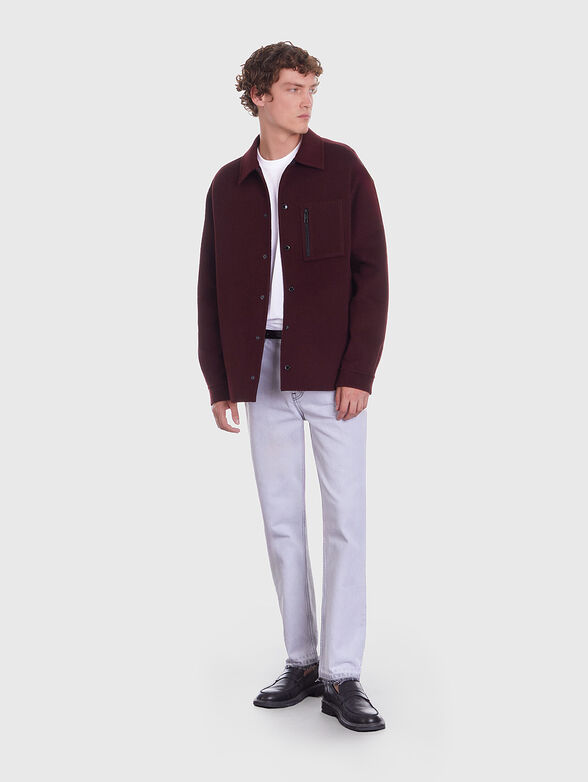 Overshirt in bordeaux - 3