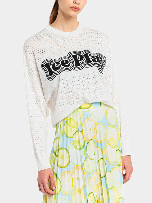 Sweater with logo and art details