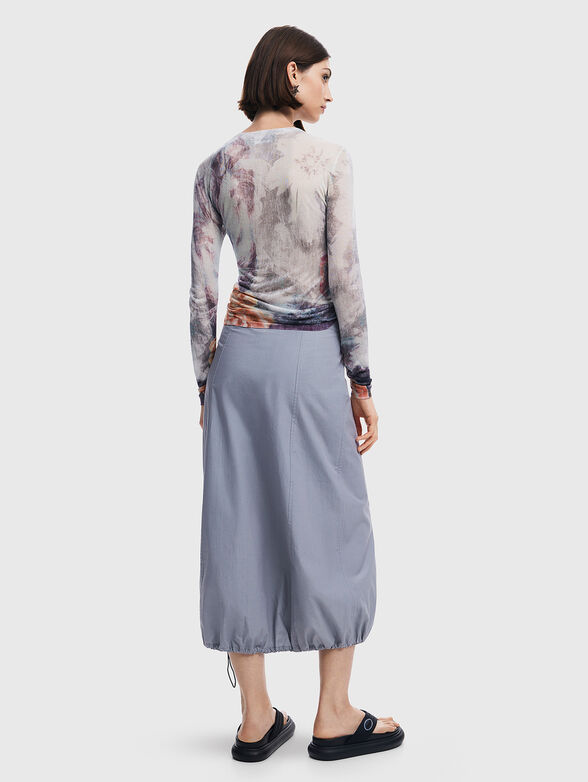 Midi skirt with adjustable hem  - 2